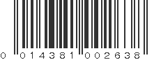 UPC 014381002638