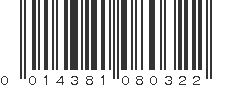 UPC 014381080322