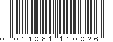 UPC 014381110326