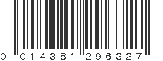 UPC 014381296327