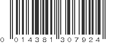 UPC 014381307924