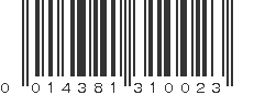 UPC 014381310023