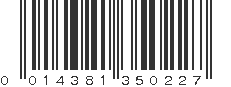 UPC 014381350227