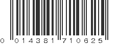 UPC 014381710625