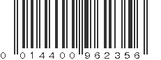 UPC 014400962356