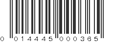 UPC 014445000365