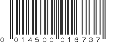 UPC 014500016737