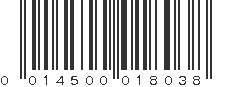 UPC 014500018038