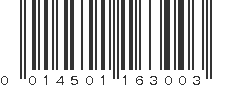 UPC 014501163003