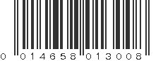 UPC 014658013008