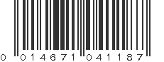 UPC 014671041187