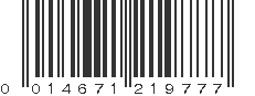 UPC 014671219777