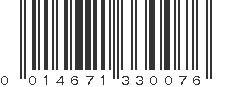 UPC 014671330076