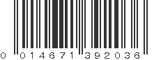 UPC 014671392036