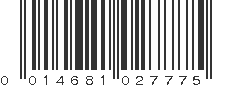 UPC 014681027775