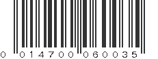 UPC 014700060035