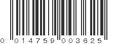 UPC 014759003625