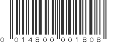 UPC 014800001808