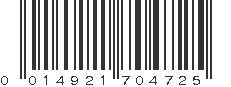 UPC 014921704725