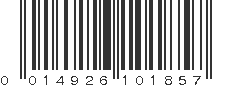 UPC 014926101857