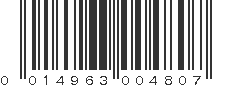 UPC 014963004807