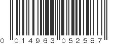 UPC 014963052587