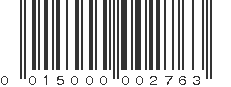 UPC 015000002763