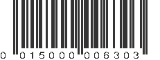 UPC 015000006303