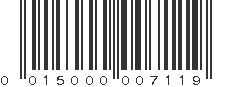 UPC 015000007119