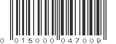 UPC 015000047009