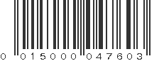 UPC 015000047603