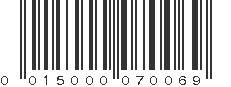 UPC 015000070069