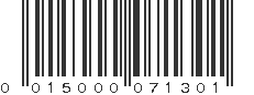 UPC 015000071301