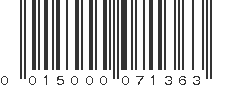 UPC 015000071363