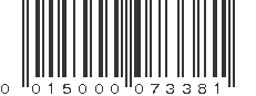 UPC 015000073381