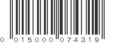 UPC 015000074319