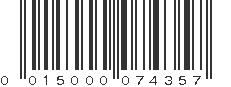 UPC 015000074357