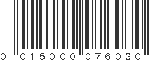 UPC 015000076030