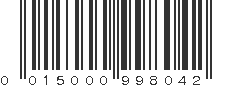 UPC 015000998042