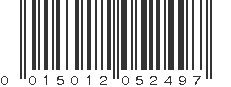 UPC 015012052497