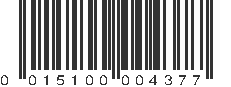 UPC 015100004377