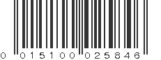 UPC 015100025846