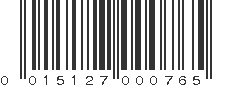 UPC 015127000765