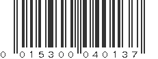 UPC 015300040137