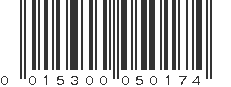 UPC 015300050174