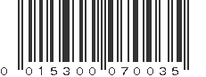 UPC 015300070035