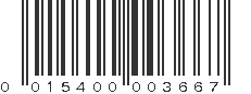 UPC 015400003667