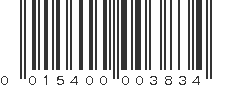 UPC 015400003834