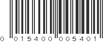 UPC 015400005401