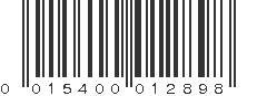 UPC 015400012898